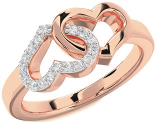 Diamond Rose Gold Heart Ring