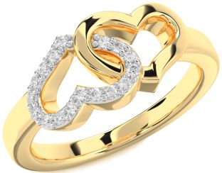Diamond Gold Heart Ring