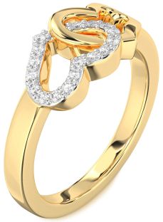 Diamond Gold Heart Ring