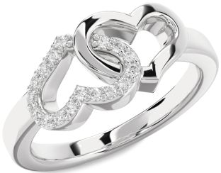 Diamond White Gold Heart Ring