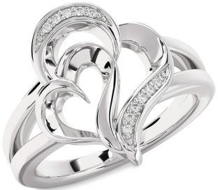 Diamond White Gold Heart Ring
