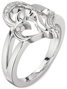 Diamond White Gold Heart Ring