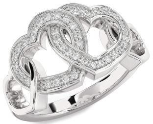Diamond White Gold Heart Ring