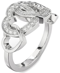 Diamond White Gold Heart Ring