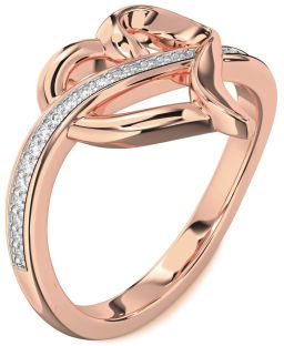 Diamond Rose Gold Heart Ring