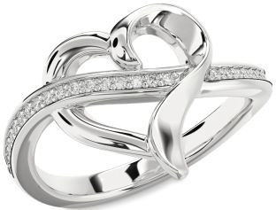 Diamond White Gold Heart Ring