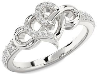 Diamond White Gold Heart Infinity Ring