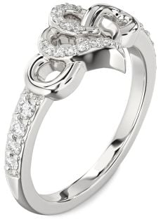 Diamond White Gold Heart Infinity Ring