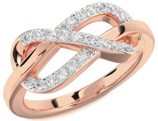 Diamond Rose Gold Infinity Ring