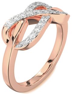 Diamond Rose Gold Infinity Ring