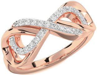 Diamond Rose Gold Infinity Ring