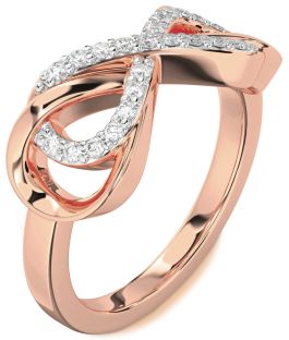 Diamond Rose Gold Infinity Ring