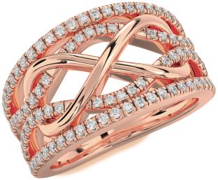 Diamond Rose Gold Infinity Ring