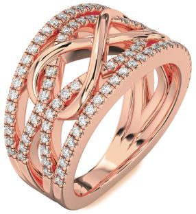 Diamond Rose Gold Infinity Ring