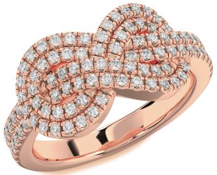 Diamond Rose Gold Infinity Ring