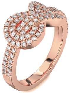 Diamond Rose Gold Infinity Ring