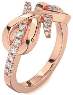 Diamond Rose Gold Infinity Round Ring