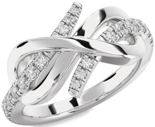 Diamond White Gold Infinity Round Ring