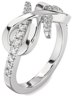 Diamond White Gold Infinity Round Ring