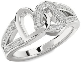 Diamond Platinum Heart Ring