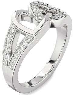 Diamond White Gold Heart Ring