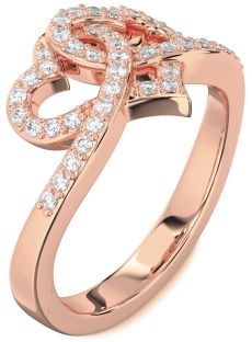 Diamond Rose Gold Heart Ring