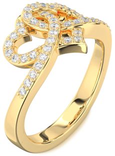 Diamond Gold Heart Ring