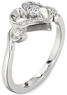 Diamond White Gold Heart Promise Ring