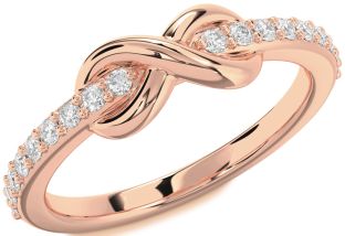 Diamond Rose Gold Infinity Round Ring