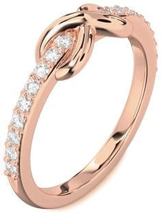Diamond Rose Gold Infinity Round Ring