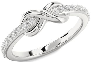 Diamond White Gold Infinity Round Ring