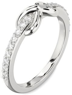 Diamond White Gold Infinity Round Ring