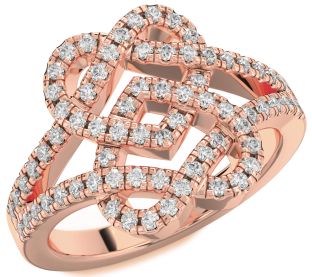 Diamond Rose Gold Heart Ring