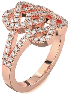 Diamond Rose Gold Heart Ring