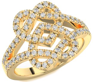Diamond Gold Heart Ring