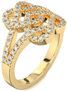 Diamond Gold Heart Ring