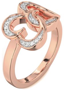 Diamond Rose Gold Heart Ring