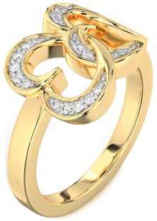 Diamond Gold Heart Ring