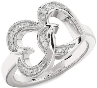 Diamond White Gold Heart Ring