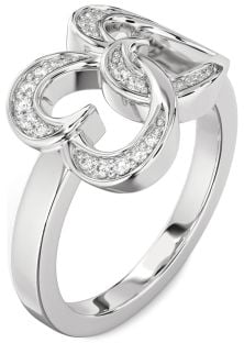 Diamond White Gold Heart Ring