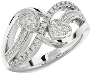 Diamond White Gold Heart Ring