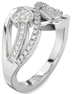 Diamond White Gold Heart Ring