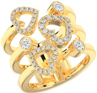 Diamond Gold Heart Ring