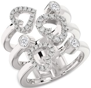 Diamond White Gold Heart Ring