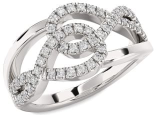Diamond White Gold Infinity Round Ring