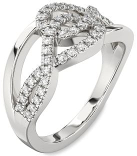 Diamond White Gold Infinity Round Ring