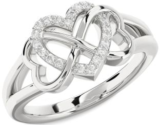 Diamond White Gold Heart Infinity Ring