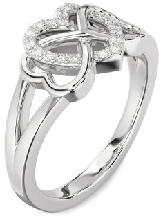 Diamond White Gold Heart Infinity Ring