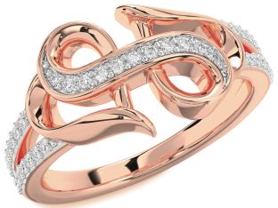Diamond Rose Gold Heart Ring