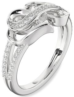 Diamond White Gold Heart Ring